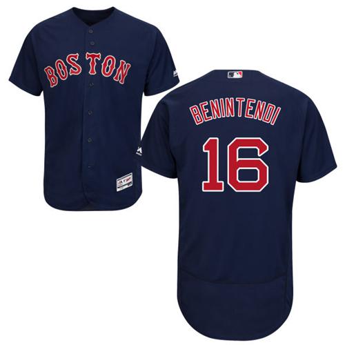 Red Sox #16 Andrew Benintendi Navy Blue Flexbase Authentic Collection Stitched MLB Jersey